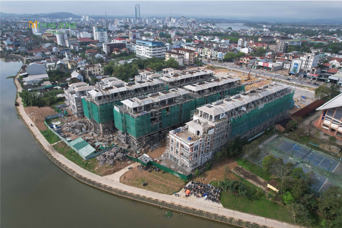 Tiến độ thi công Menas Zone Vỹ Dạ tháng 03/2025