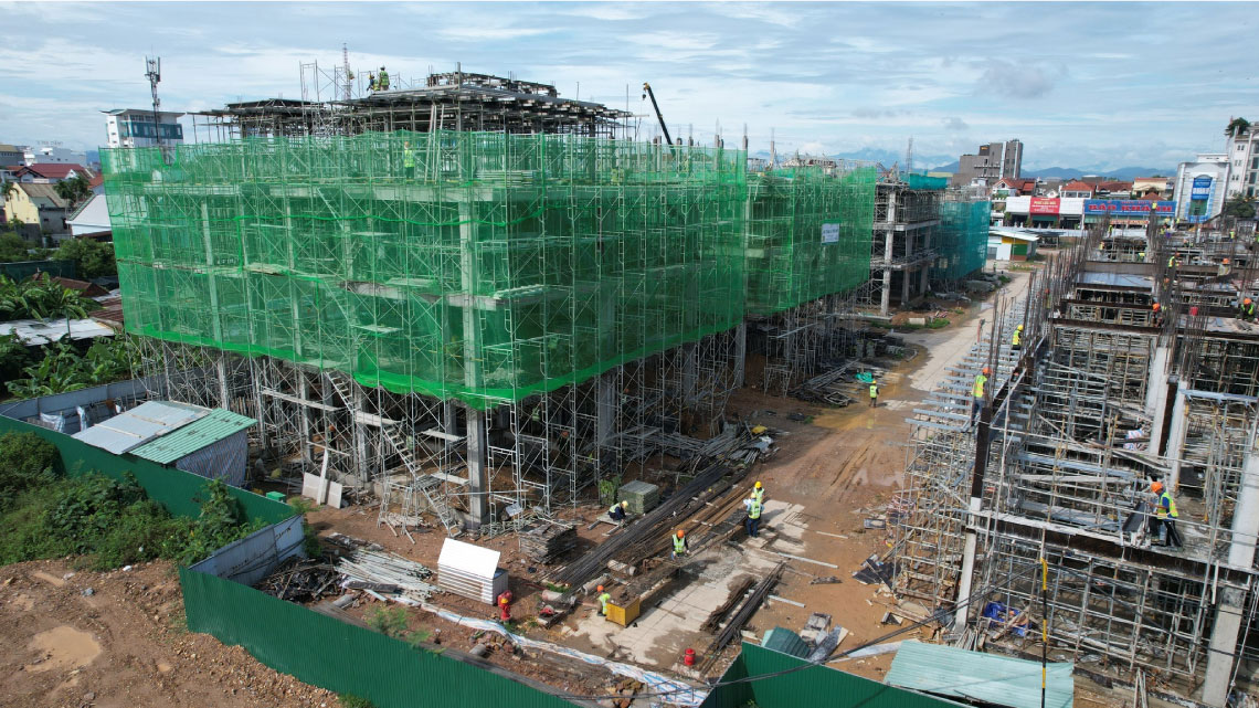 Tiến độ thi công Menas Zone Vỹ Dạ tháng 09/2024