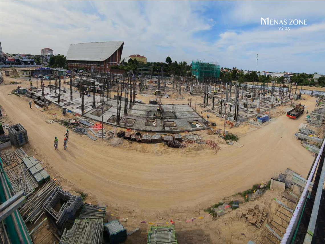 Tiến độ thi công Menas Zone Vỹ Dạ tháng 08/2024